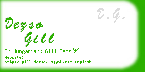 dezso gill business card